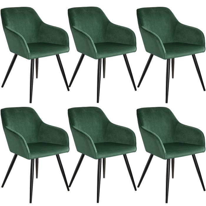 6 Marilyn Velvet-Look Chairs